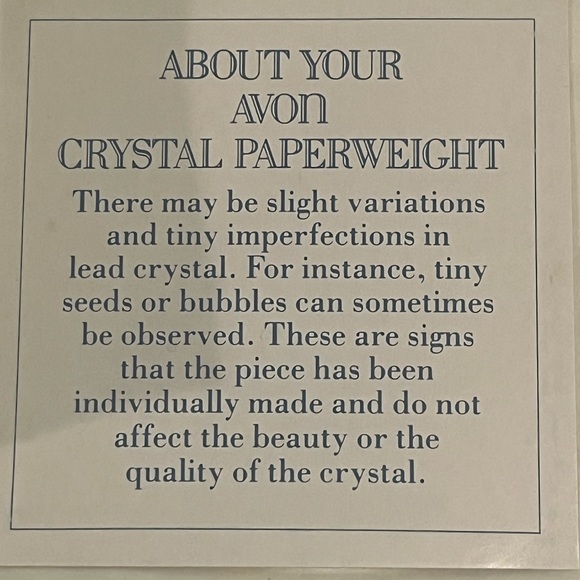 Vintage Avon CRISTAL France Snowflake Paperweight Lead Crystal - Picture 3 of 13